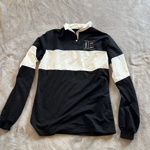 Black and white rugby shirt